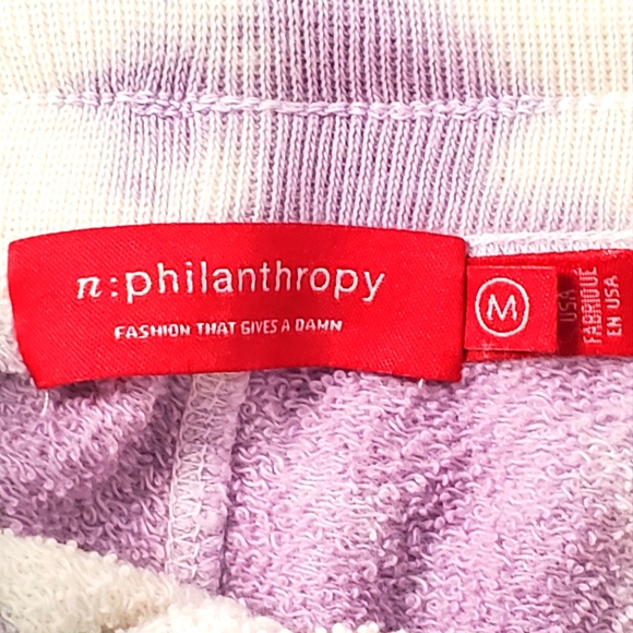 N:PHILANTHROPY - size M- Rainbow Tie Dyed Distressed sweat pants joggers - Picture 3 of 9